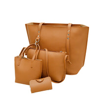 4Pcs Women Leather Bag
